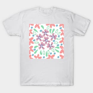 Marker pen floral pastel T-Shirt